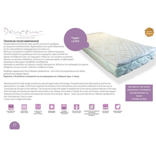 Ανώστρωμα Firm 7 Zones Latex  - Natural